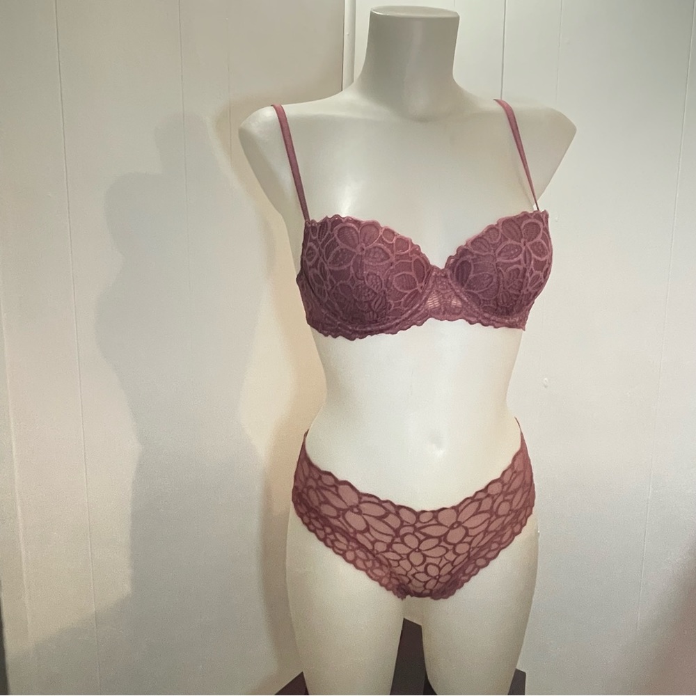 PINK by VS Date Push-up Bra and Panties Set